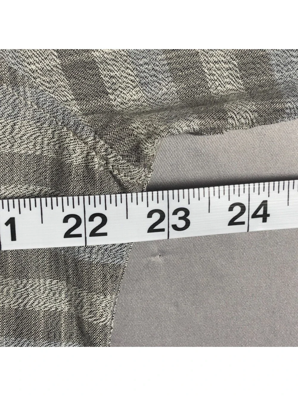 Levi's Made & Crafted Mens Size 3 L Gray Plaid Herringbone Long Sleeve Shirt